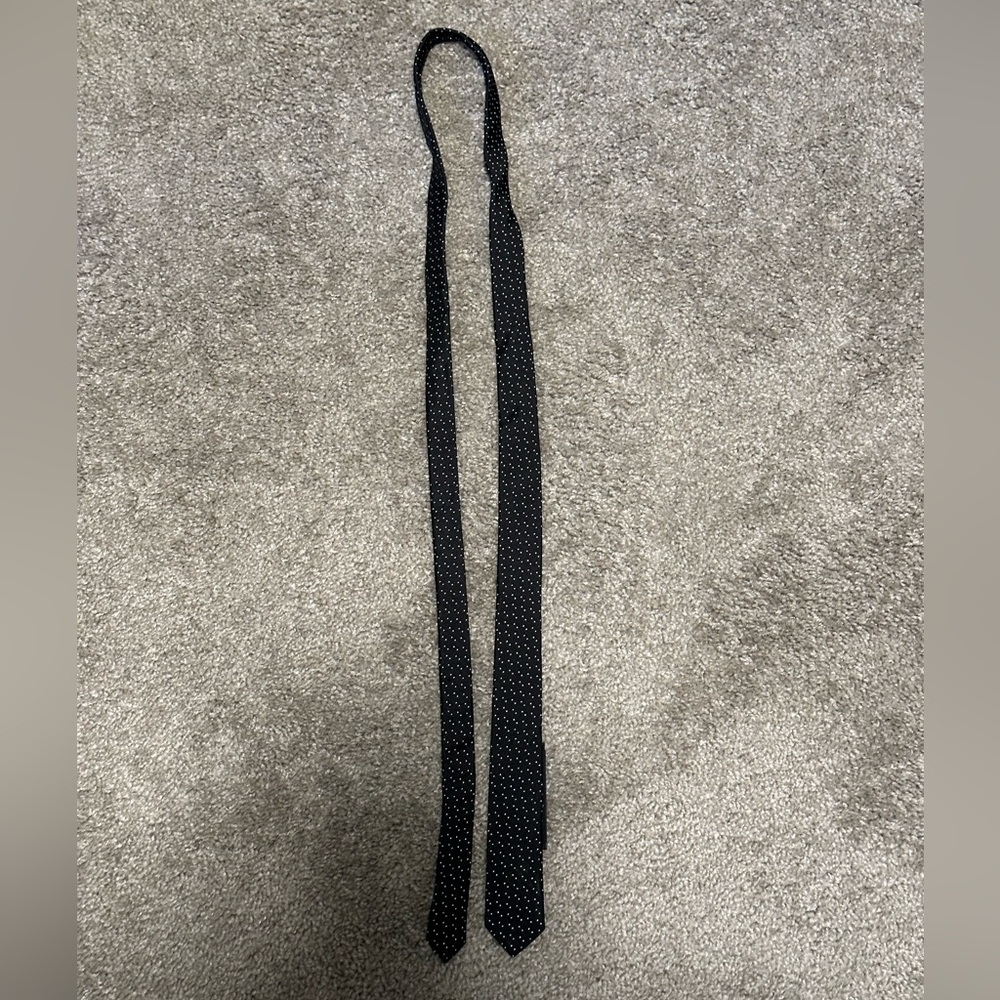 Men’s Saint Laurent Polkadot Skinny Tie